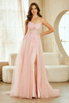 Load image into Gallery viewer, Wholesale Strapless Corset Prom Dress with Beaded Bodice &amp; Lace-Up Back Evening Gown by LAA9078