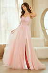Load image into Gallery viewer, Wholesale Strapless Corset Prom Dress with Beaded Bodice &amp; Lace-Up Back Evening Gown by LAA9078