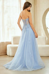Load image into Gallery viewer, Wholesale Strapless Corset Prom Dress with Beaded Bodice &amp; Lace-Up Back Evening Gown by LAA9078