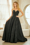 Load image into Gallery viewer, Wholesale Strapless Jacquard A-Line Evening Gown with Sweetheart Neckline Formal Dress by LAA8061 - - Dresses LAA