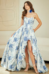 Load image into Gallery viewer, Wholesale Strapless Floral A-Line Prom Dress with Pockets by LAA2079