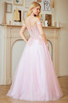 Load image into Gallery viewer, Wholesale Off-Shoulder Corset A-line Gown with Lace Appliqué Beaded Bodice by LAA8064 - - Long Formal Dresses LAA