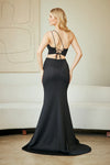 Load image into Gallery viewer, Wholesale One-Shoulder Mermaid Evening Gown with Flower Detail Lace-Up Back by LAA2080