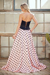 Load image into Gallery viewer, Wholesale Two-Piece Strapless Corset Bodice &amp; Polka Dot Satin Skirt Set A-line gown by LAA8071