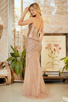 Load image into Gallery viewer, Wholesale Strapless Beaded Corset Two-Piece Sheath Prom Evening Gown with Slit by LAA8072 - - Long Formal Dresses LAA