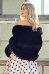 Load image into Gallery viewer, LAAP1002 Wholesale Faux Fur Stole Shawl Wrap Evening Fur Wrap with Plush Trim Formal Cover-Up - - Shawl LAA