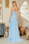 Load image into Gallery viewer, Wholesale Strapless Ruched A-Line Evening Gown Chiffon Prom Dress with Lace-Up Back by LAA6132 - - Long Prom Dress LAA