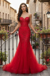 Load image into Gallery viewer, LAA7090 Wholesale Strapless Sequin Lace Mermaid Prom Dress Sweetheart Corset Evening Gown