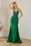 Load image into Gallery viewer, Elegant Rhinestone Embellished Mermaid Gown with Lace-Up Back – LAA3018 - - Dress LAA