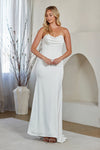 Load image into Gallery viewer, LAA6137 Wholesale Strapless Corset Wedding Dress Satin Sheath Bridal Gown with Lace-Up Back
