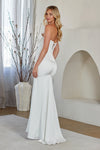 Load image into Gallery viewer, LAA6137 Wholesale Strapless Corset Wedding Dress Satin Sheath Bridal Gown with Lace-Up Back