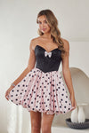 Load image into Gallery viewer, Wholesale Strapless Sweetheart Dress Polka Dot Bubble Hem Homecoming &amp; Prom Dress by LAA8076S - - Short Cocktail Dresses LAA