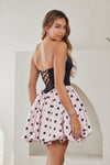 Load image into Gallery viewer, Wholesale Strapless Sweetheart Dress Polka Dot Bubble Hem Homecoming &amp; Prom Dress by LAA8076S - - Short Cocktail Dresses LAA