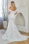 Load image into Gallery viewer, LAA2153 Wholesale White Off-the-Shoulder Lace Wedding Dress Corset Bodice Bridal Gown with Train