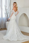 Load image into Gallery viewer, LAA2155 Wholesale White Strapless Sweetheart Lace Mermaid Wedding Dress with Detachable Long Sleeves Glove