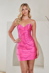 Load image into Gallery viewer, Wholesale Strapless Rhinestone Floral Fitted Mini Dress Sweetheart Neckline Party Dress by LAA3109S - - Dresses LAA