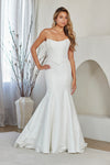 Load image into Gallery viewer, LAA8080 White Wholesale Strapless Bridal Gown with Lace Appliqué Two-Piece Look Wedding Dress