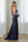 Load image into Gallery viewer, LAA8081 Wholesale Strapless Sweetheart Evening Gown with Faux Two-Piece Look &amp; High Slit - - Long Prom Dress LAA