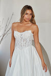 Load image into Gallery viewer, Wholesale Strapless Lace Corset Ball Gown Wedding Dress with Pockets Bridal Gown by LAA2089 - - Wedding Dress LAA