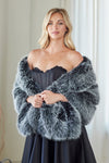 Load image into Gallery viewer, LAAP1003 Wholesale Frosted Tip Faux Fur Stole Wrap Evening Shawl for Formal &amp; Black-Tie Events - - Shawl Amelia Couture