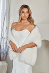 Load image into Gallery viewer, LAAP1003 Wholesale Frosted Tip Faux Fur Stole Wrap Evening Shawl for Formal &amp; Black-Tie Events - - Shawl Amelia Couture