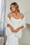 Load image into Gallery viewer, LAAP1003 Wholesale Frosted Tip Faux Fur Stole Wrap Evening Shawl for Formal &amp; Black-Tie Events - - Shawl Amelia Couture