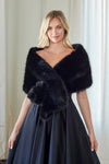 Load image into Gallery viewer, LAAP1004 Wholesale Faux Fur Shawl Wrap Soft Fluffy Evening Stole for Weddings &amp; Formal Dresses