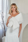Load image into Gallery viewer, LAAP1004 Wholesale Faux Fur Shawl Wrap Soft Fluffy Evening Stole for Weddings &amp; Formal Dresses