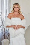 Load image into Gallery viewer, LAAP1004 Wholesale Faux Fur Shawl Wrap Soft Fluffy Evening Stole for Weddings &amp; Formal Dresses