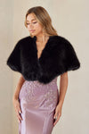 Load image into Gallery viewer, LAAP1005 Wholesale Luxury Faux Fur Shawl Wrap Capelet Shoulder Cover-Up for Formal Evening Dress