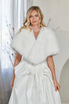 Load image into Gallery viewer, LAAP1005 Wholesale Luxury Faux Fur Shawl Wrap Capelet Shoulder Cover-Up for Formal Evening Dress