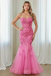 Load image into Gallery viewer, LAA7090 Wholesale Strapless Sequin Lace Mermaid Prom Dress Sweetheart Corset Evening Gown