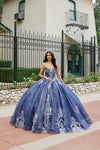 Load image into Gallery viewer, LAT1512H Navy Blue Wholesale Sleeveless Quinceañera Dress with Embroidered Appliques Sweetheart Dress - NAVY BLUE - Quinceanera Dress LAT