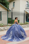 Load image into Gallery viewer, LAT1512H Navy Blue Wholesale Sleeveless Quinceañera Dress with Embroidered Appliques Sweetheart Dress - - Quinceanera Dress LAT
