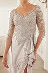 Load image into Gallery viewer, Wholesale 3/4 Sleeves and Side Ruffle Slit Mother of the Bride Dress By LAXME126 - - Mother of the Bride Dress LAX