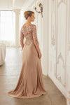 Load image into Gallery viewer, Wholesale 3/4 Sleeves and Side Ruffle Slit Mother of the Bride Dress By LAXME126 - - Mother of the Bride Dress LAX