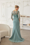 Load image into Gallery viewer, Wholesale Long Sleeve Beaded Satin Mother of the Bride Evening Gown By LAXMH137 - - Mother of the Bride Dress LAX