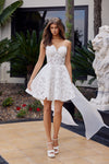 Load image into Gallery viewer, Wholesale Strapless Lace Short Prom Dress with Overskirt A-Line Cocktail Dress by LAX1017 - - Dress LAX