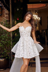 Load image into Gallery viewer, Wholesale Strapless Lace Short Prom Dress with Overskirt A-Line Cocktail Dress by LAX1017 - - Dress LAX