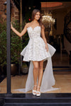 Load image into Gallery viewer, Wholesale Strapless Lace Short Prom Dress with Overskirt A-Line Cocktail Dress by LAX1017 - - Dress LAX