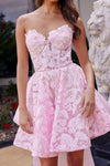 Load image into Gallery viewer, Wholesale Strapless Lace Short Prom Dress with Overskirt A-Line Cocktail Dress by LAX1017 - - Dress LAX