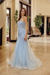 Load image into Gallery viewer, LAXH1874 Wholesale Spaghetti Straps Trumpet Sequin Prom Floral Lace Gown &amp; Corset Lace-Up Back