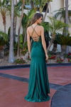 Load image into Gallery viewer, Wholesale Spaghetti Strap Satin Mermaid Prom Dress with Sheer Corset Bodice by LAXS1518