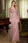 Load image into Gallery viewer, LAF8498 Wholesale Long Sleeve Sweetheart Neckline Beaded Sequin Sheath Mother of the Bride Dress
