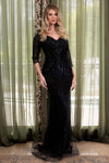Load image into Gallery viewer, LAF8498 Wholesale Long Sleeve Sweetheart Neckline Beaded Sequin Sheath Mother of the Bride Dress