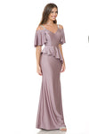 Load image into Gallery viewer, Wholesale Bridesmaid Dress V-Neck Ruffled Sleeve Evening Gown LAF5282 - - Dress LAF
