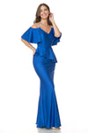 Load image into Gallery viewer, Wholesale Bridesmaid Dress V-Neck Ruffled Sleeve Evening Gown LAF5282 - - Dress LAF