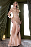Load image into Gallery viewer, LAF8431 Wholesale Long Sleeve Beaded Mother of the Bride Dress Corset Mermaid Evening Gown