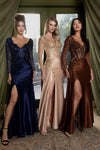 Load image into Gallery viewer, LAF8431 Wholesale Long Sleeve Beaded Mother of the Bride Dress Corset Mermaid Evening Gown