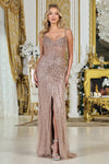 Load image into Gallery viewer, Prom Dresses Prom Sequin Long Fitted Formal Dress Mocha Gold